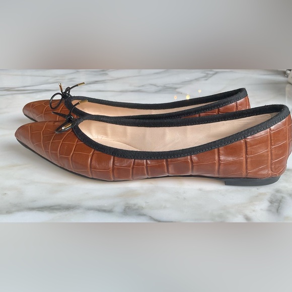 AGL Jomy Pointed Toe Ballet Flat, Cognac, Size 38 (8) - Picture 5 of 16